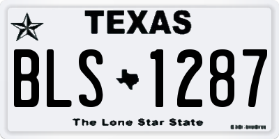 TX license plate BLS1287