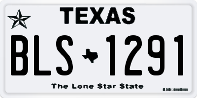 TX license plate BLS1291