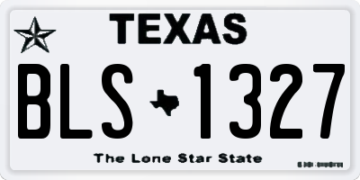 TX license plate BLS1327