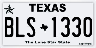 TX license plate BLS1330
