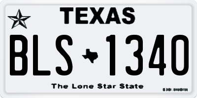 TX license plate BLS1340