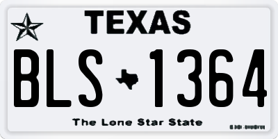 TX license plate BLS1364