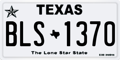 TX license plate BLS1370