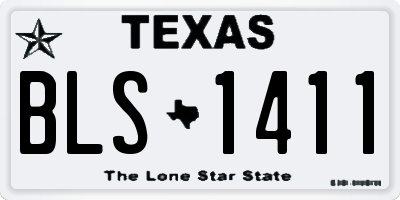 TX license plate BLS1411