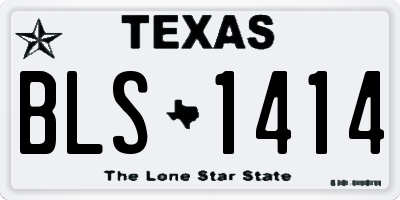 TX license plate BLS1414