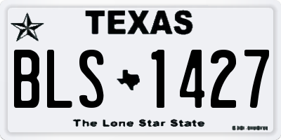 TX license plate BLS1427