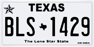 TX license plate BLS1429