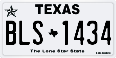 TX license plate BLS1434