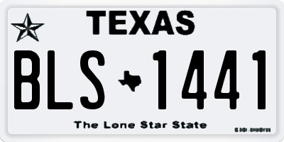 TX license plate BLS1441