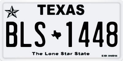 TX license plate BLS1448