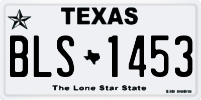 TX license plate BLS1453
