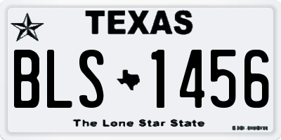 TX license plate BLS1456