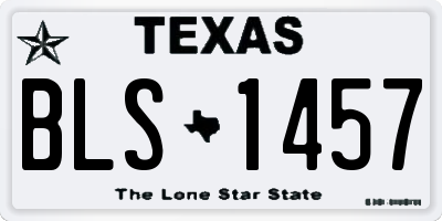TX license plate BLS1457