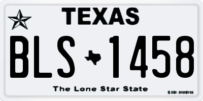 TX license plate BLS1458