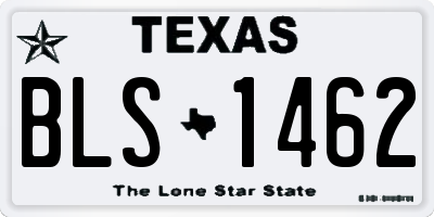 TX license plate BLS1462
