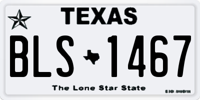TX license plate BLS1467