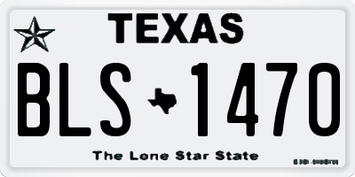 TX license plate BLS1470