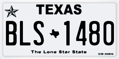 TX license plate BLS1480