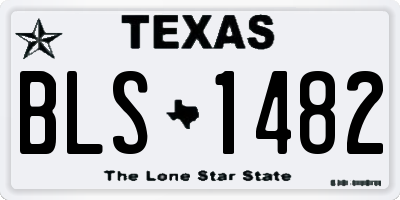 TX license plate BLS1482