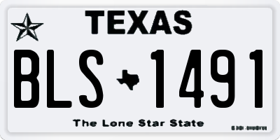 TX license plate BLS1491