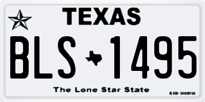 TX license plate BLS1495
