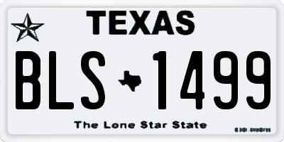 TX license plate BLS1499