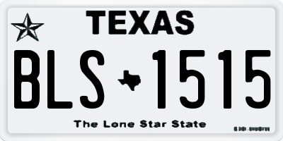 TX license plate BLS1515