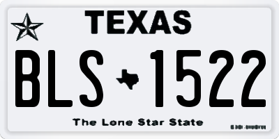 TX license plate BLS1522