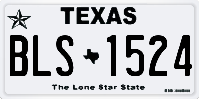 TX license plate BLS1524