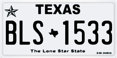 TX license plate BLS1533