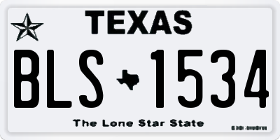 TX license plate BLS1534