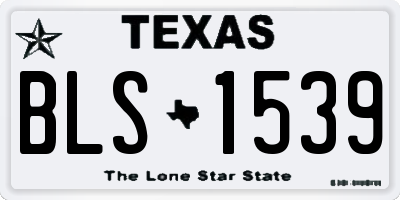 TX license plate BLS1539