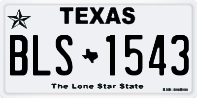 TX license plate BLS1543