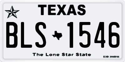 TX license plate BLS1546