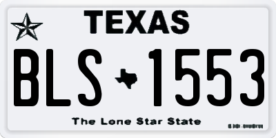 TX license plate BLS1553