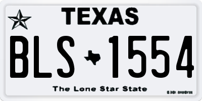 TX license plate BLS1554