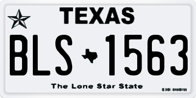 TX license plate BLS1563