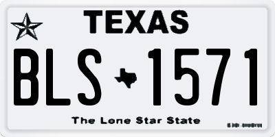 TX license plate BLS1571