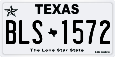 TX license plate BLS1572