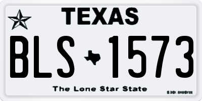 TX license plate BLS1573
