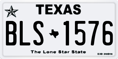 TX license plate BLS1576
