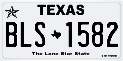 TX license plate BLS1582