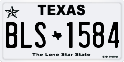TX license plate BLS1584