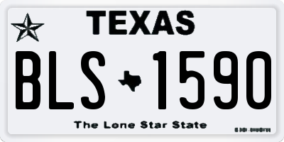 TX license plate BLS1590