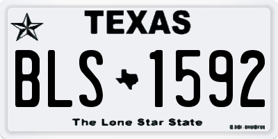 TX license plate BLS1592