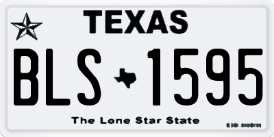 TX license plate BLS1595