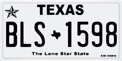 TX license plate BLS1598