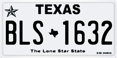 TX license plate BLS1632