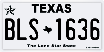 TX license plate BLS1636