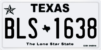 TX license plate BLS1638